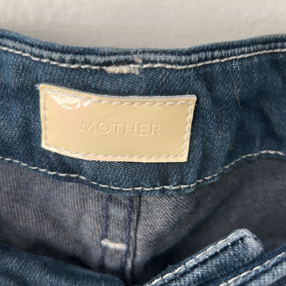 MOTHER The Looker Ankle Fray Repeating Love Wash Size 4 - Picture 5 of 11